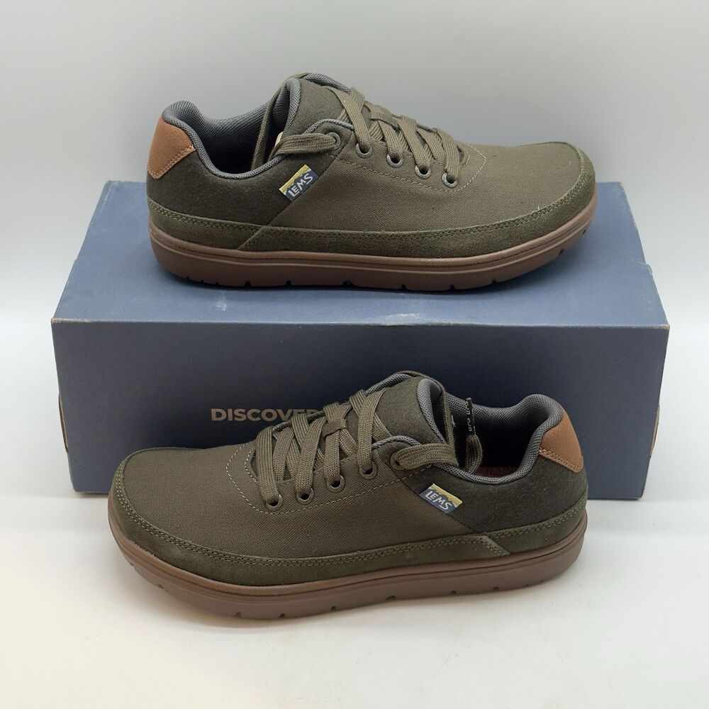 Lems Chillum Canvas Barefoot Shoes Men 6.5 Women 8 Spruce Minimalist Zero Drop